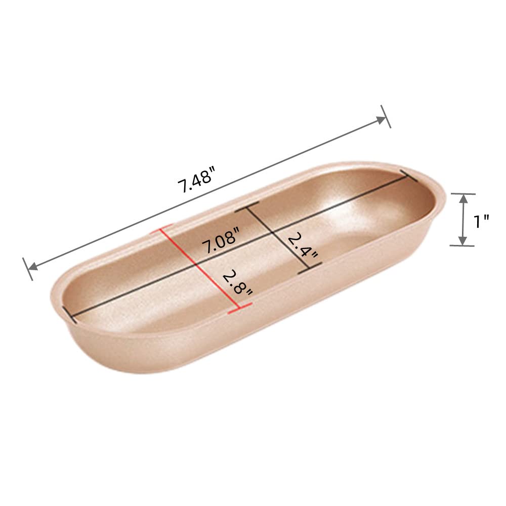 Xzjmy 5 Pack Mini Loaf Pan Baking Pan,7In Non-Stick Carbon Steel Hot Dog Loaf Pan Set For Diy Hot Dog, Bread Bakeware Mold