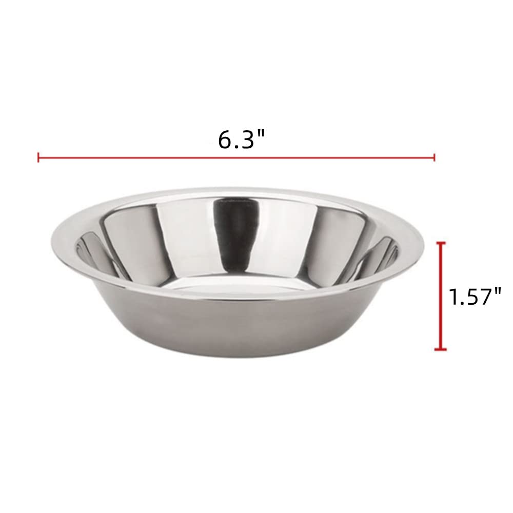 Xzjmy Stainless Steel Bowls,6 Inch Flat Rim Flat Base Mixing Bowl,Dip Bowls Set Stackable Dishware Safe,Set Of 6