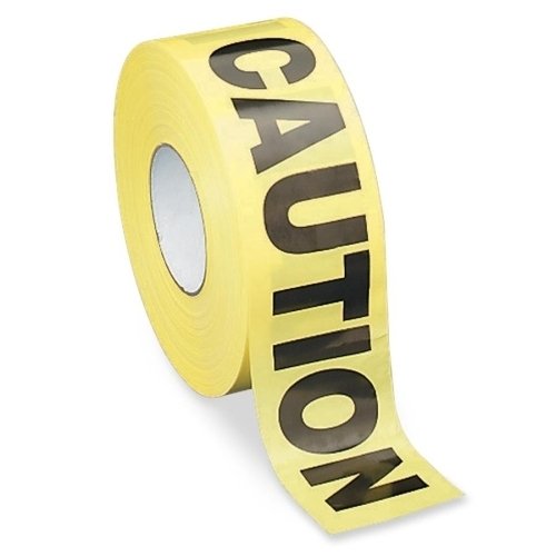 Sparco Products Barricade Tape,''Caution'', 3''X1000', Yellow/Black (Units Per Case: 2)