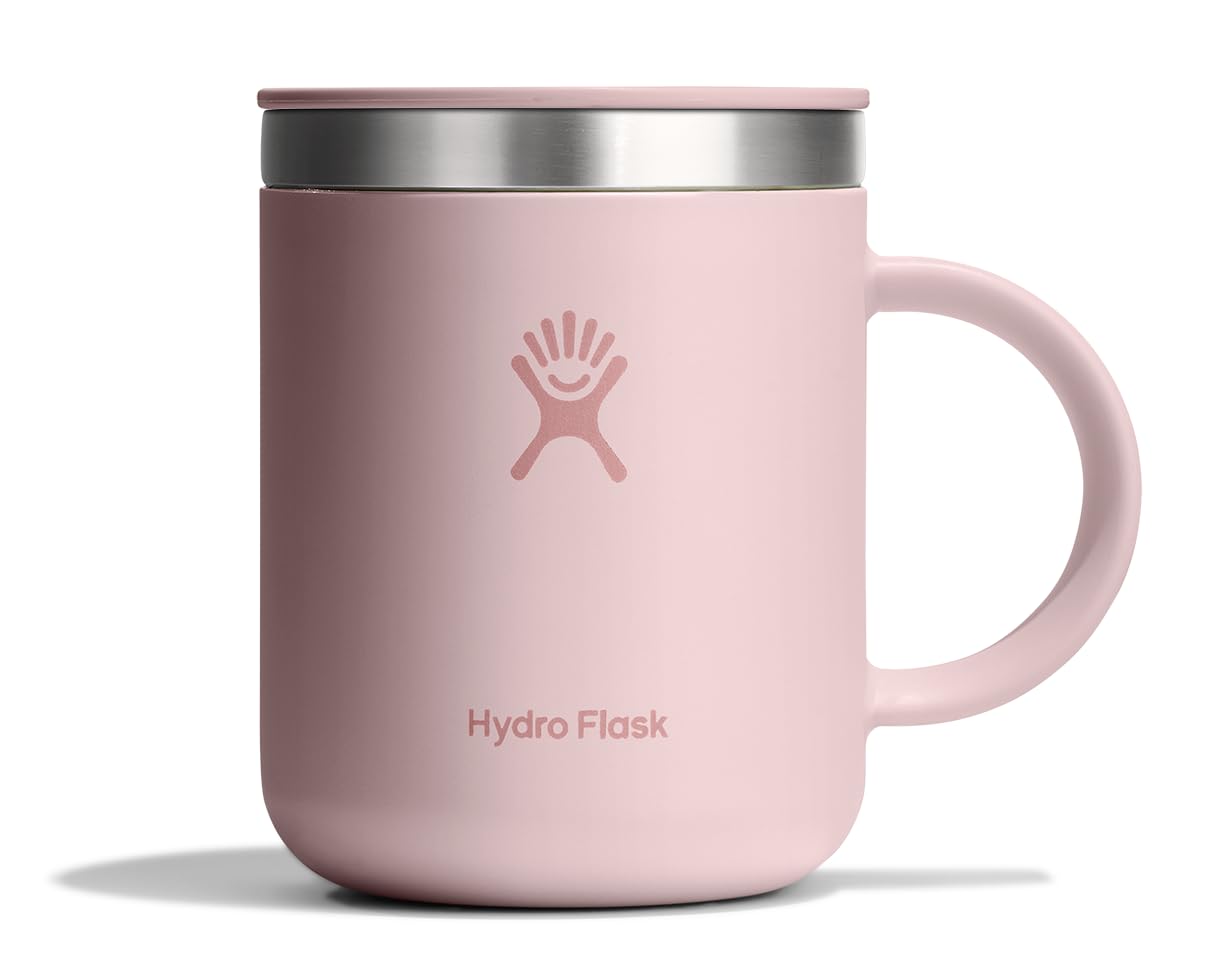 Hydro Flask Coffee Mug - Insulated Stainless Steel, Non Spill, Leak Resistant Travel Mug 12 Oz Trillium Pink