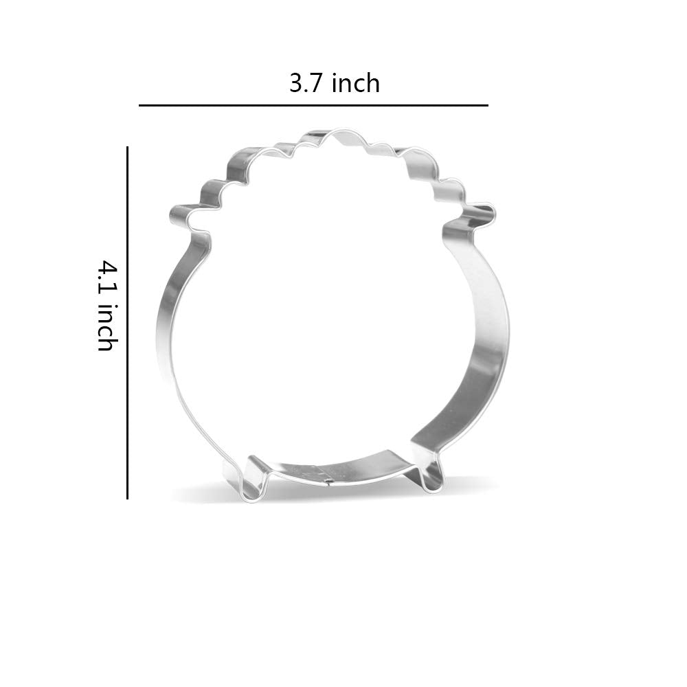 4.1 Inch St. Patricks Day Pot O' Gold Cookie Cutters - Stainless Steel