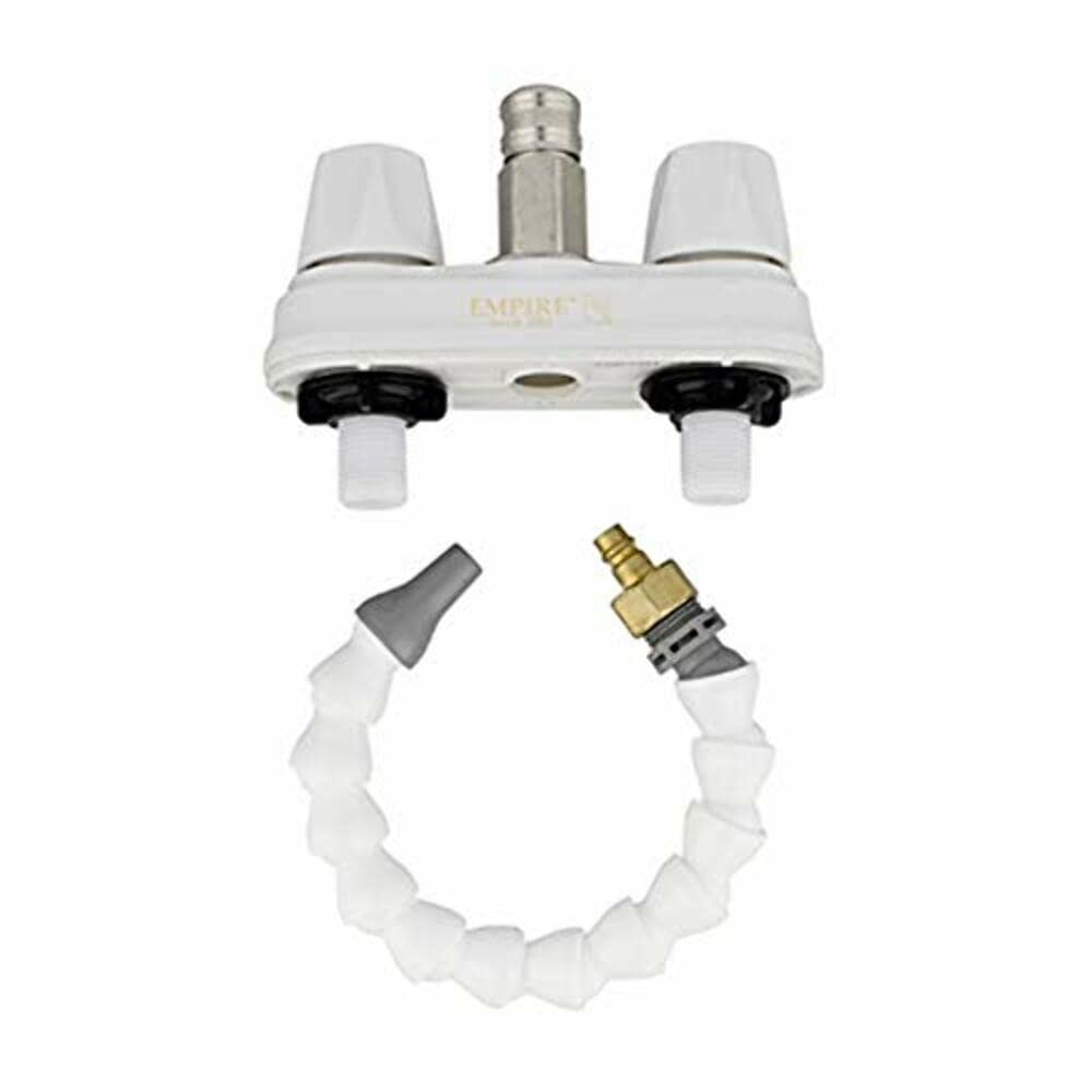 Empire Brass Company Crd-Qdflx-Wht 4' Two-Handle Faucet With Flex Spout