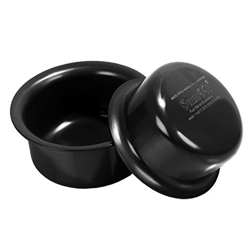 Sumeet 3Mm Hard Aluminium Anodized Nonstick Tope (Pot) Set Of 2Pc (No.9  No. 10) (500Ml  1Ltr.) | Black