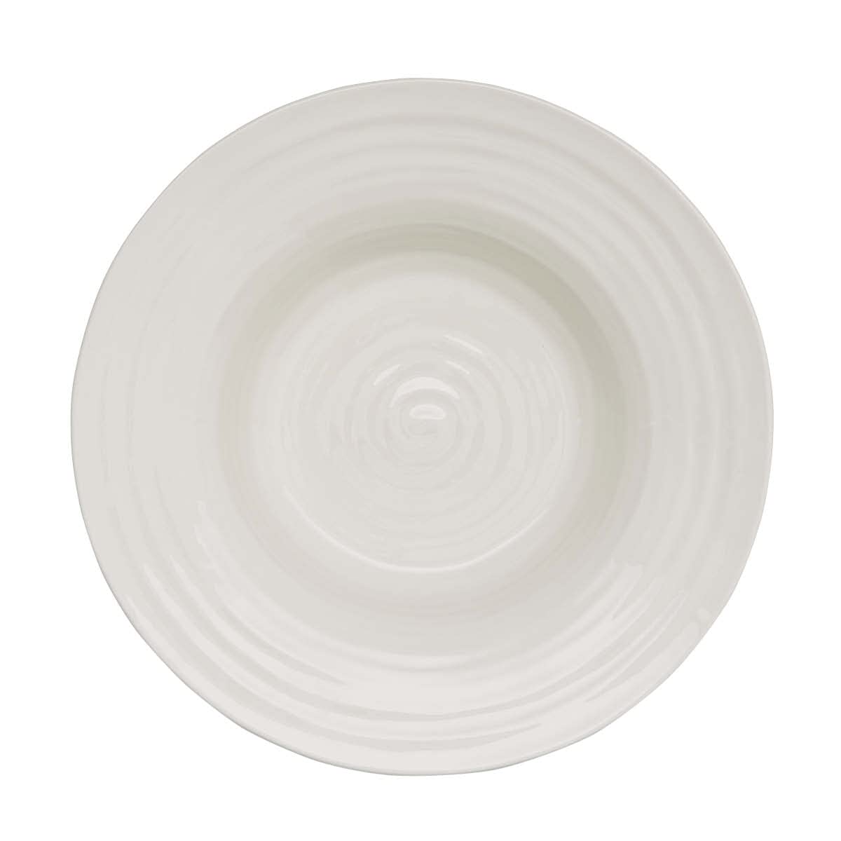 Portmeirion Sophie Conran 10.5'' Bistro Bowl Set | Set Of 2 White Cereal Bowls | Made From Fine Porcelain | Dishwasher And Micro
