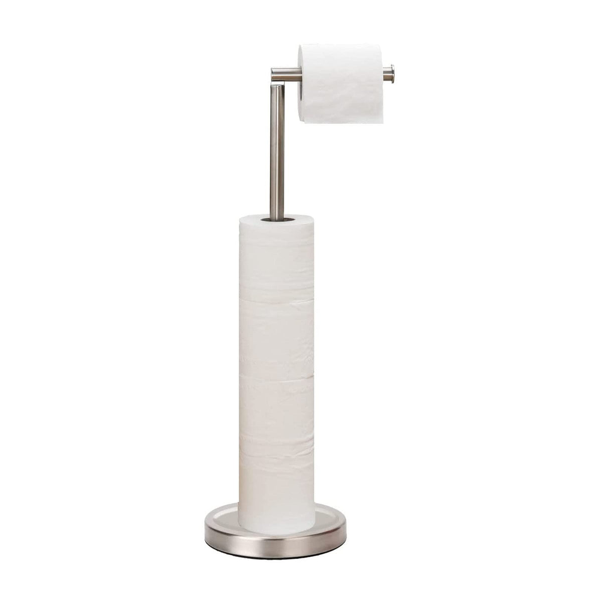 Songtec Toilet Paper Holder Stand, Sturdy Floor Standing Tissue Roll Holder For 5 Toilet Paper Rolls, Rust-Proof & Heavy Stainle
