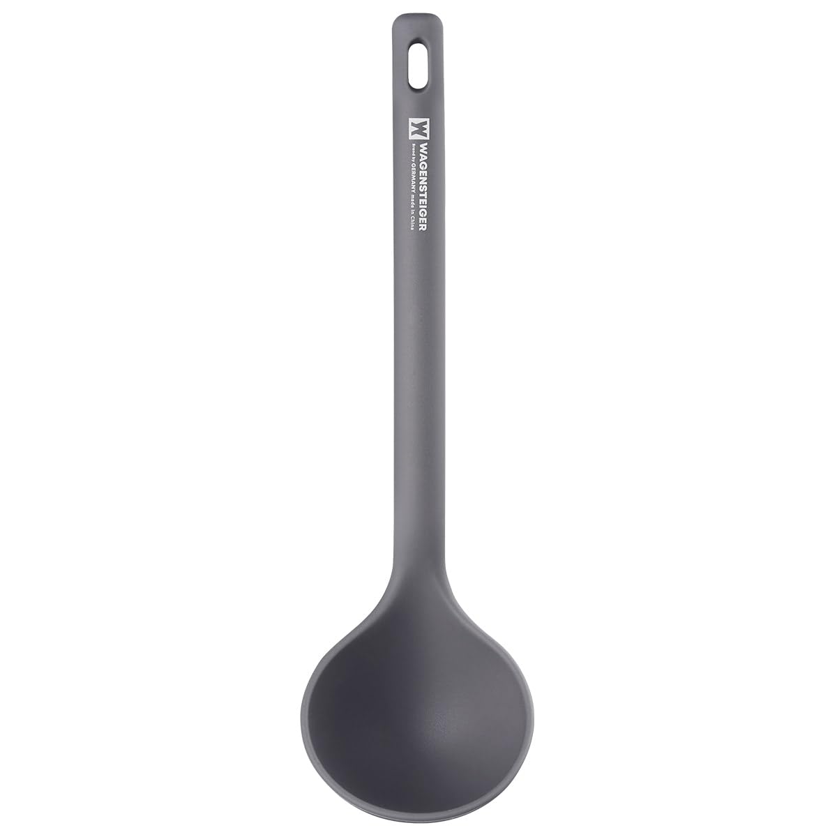 Wagensteiger Dark Gray Silicone Ladle: Heat Resistant with Gentle Head Structure, Nonstick Cookware Safe, Portion Batter, BPA S
