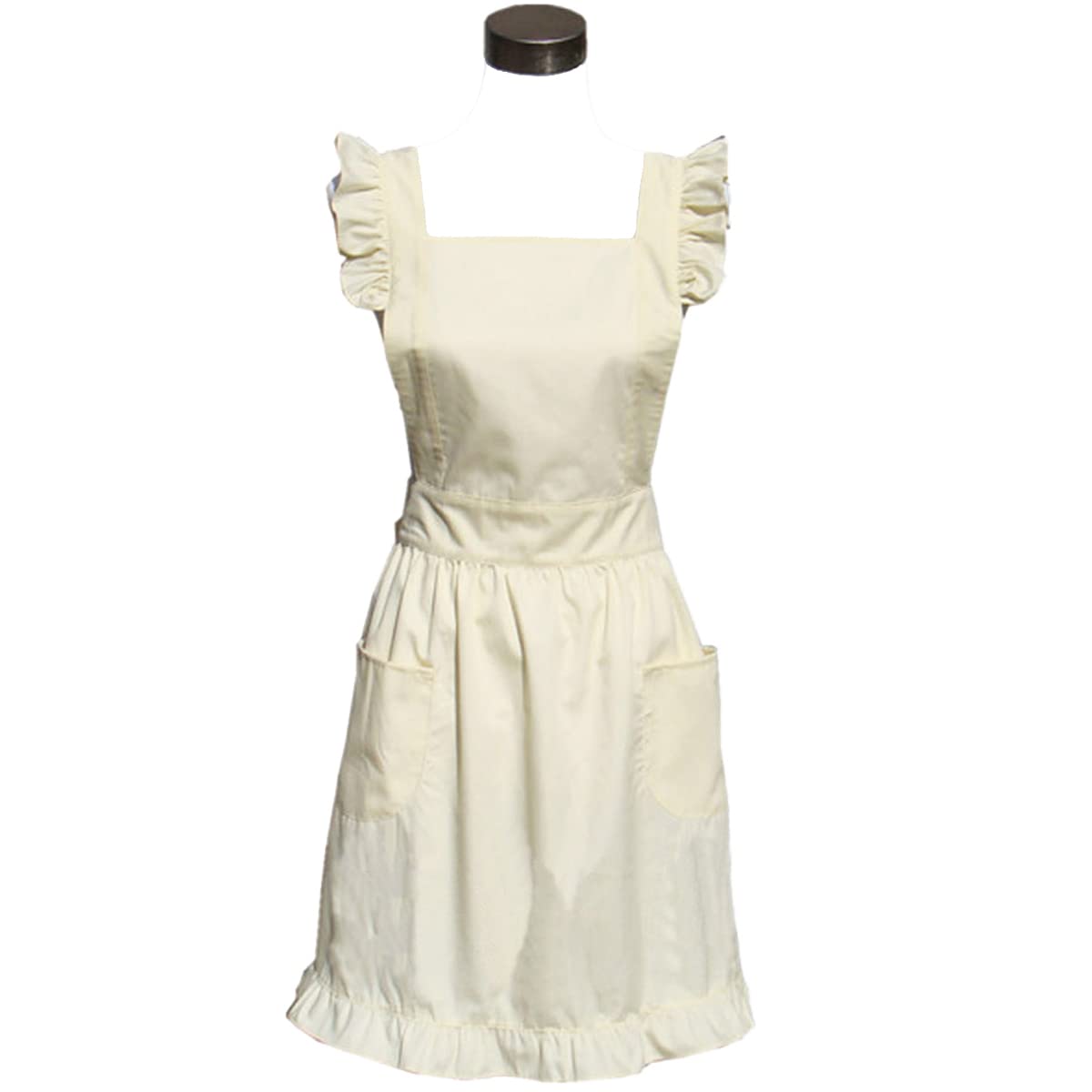 Hyzrz Cute Lovely Cotton Retro Kitchen Cooking Aprons For Women Girls Vintage Baking Sexy Victorian Apron With Pockets For Gift