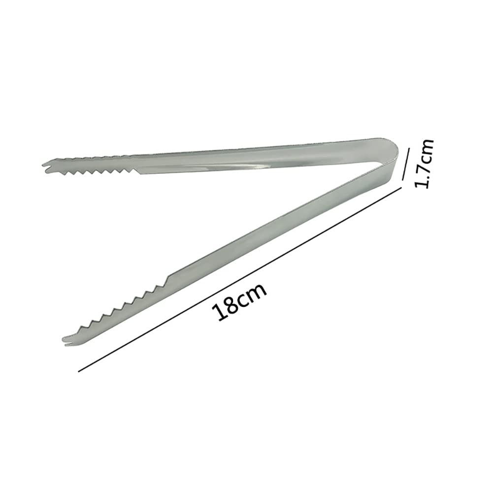 Uuyyeo 3 Pcs 7 Inch Stainless Steel Kitchen Tongs Metal Cooking Food Tongs Ice Cube Serving Tongs