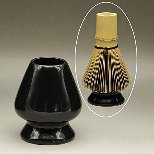 Haru Matcha - (Kuse Naoshi) 1Pc Matcha Green Tea Ceramic Whisk Holder For Japanese Tea Ceremony - (Black)