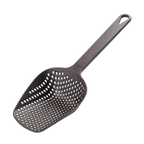 Solid Food grade silicone Spider Skimmer Ladle for Cooking and Frying, Kitchen Utensils Wire Pasta Strainer Spoon with Handle fo