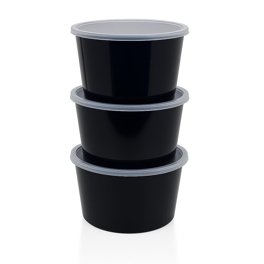 Catloom Reusable Food Container With Lid 500Ml  Pack Of 25 Disposable Packing Box | Rectangle Plastic Parcel Box | Fridge & Mic
