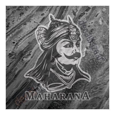 decalbazaar Vinyl Maharana Pratap Singh Glossy Glass Wall Vehicle Sticker, 11 x 8.5 Inches Black