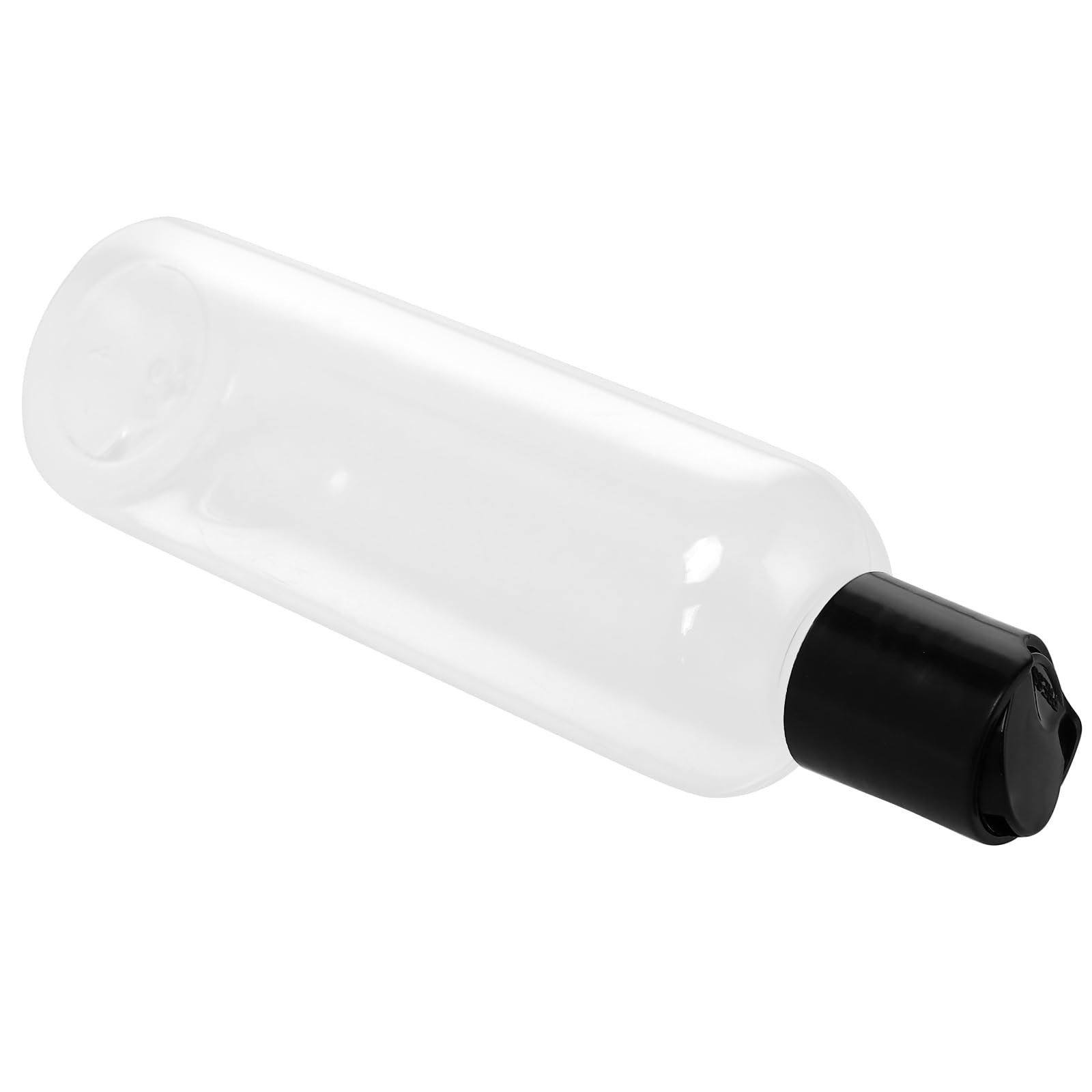 60 PCS 4oz Clear Plastic Empty Bottles, Squeezable Travel Containers with Black Disc Cap, Refillable Empty Lotion Bottles for Sh
