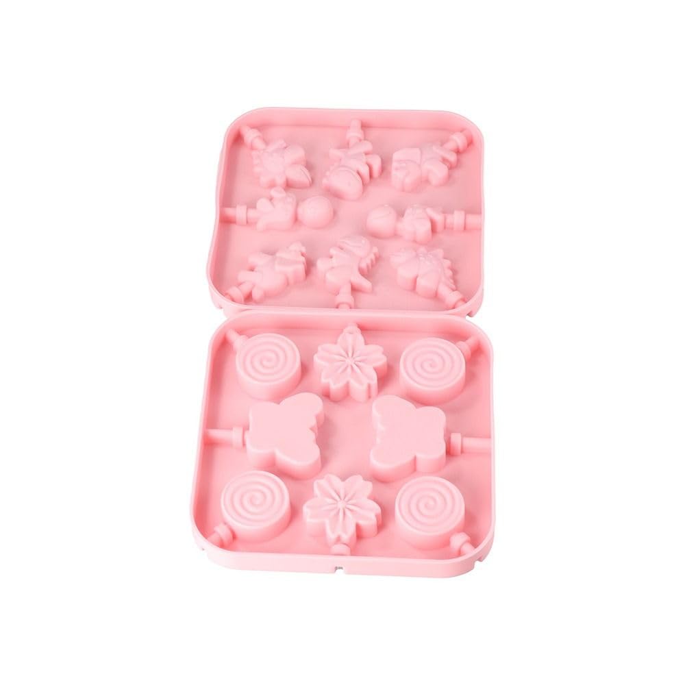 Silicone Lollipop Molds, Cute Animal Fruit Flower Shape Lollipop Molds, Round Chocolate Hard Candy Molds, Ice Molds, Great For L