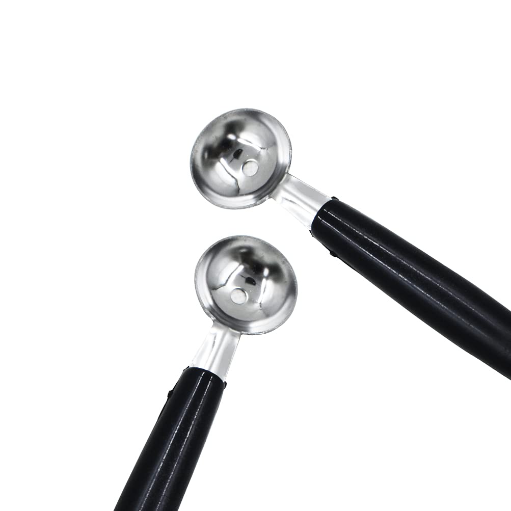 2 Pcs Double Ended Headed Fruit Icecream Ball Spoon,Stainless Steel Melon Baller,Smooth Round Melon Balls Melon Scoop For Waterm