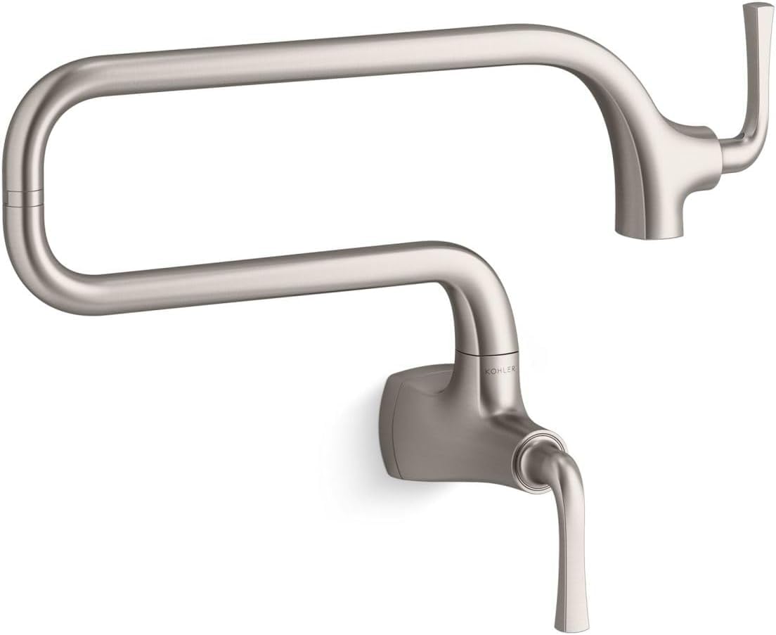 KOHLER K-22066-VS Graze Kitchen Sink Wall Mount Pot Filler in Vibrant Stainless