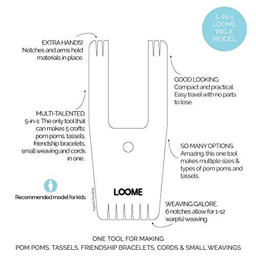 Loome Braiding, Weaving And Cordmaking Tool, Big A, Wood