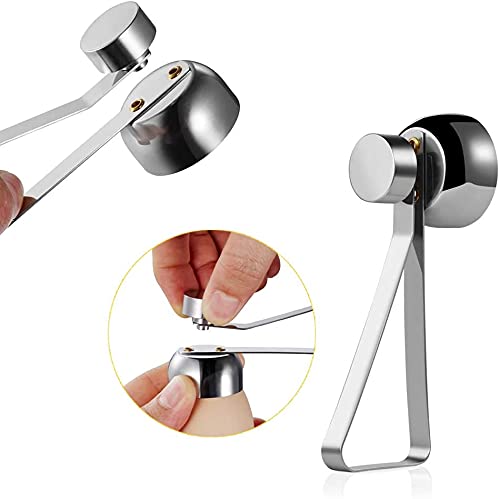 Colibrox 1Pack Egg Cracker Topper, Ashero Stainless Steel Egg Opener Eggshell Cutter Kitchen Remover Tool For Raw/Soft Hard Boil