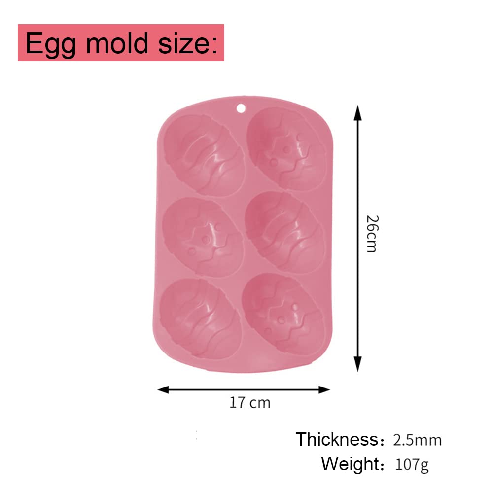 Echodone 2 Pieces Easter Silicone Egg Mold Egg Shape Baking Mold Chocolate Candy Mold For Easter Theme Party Decoration