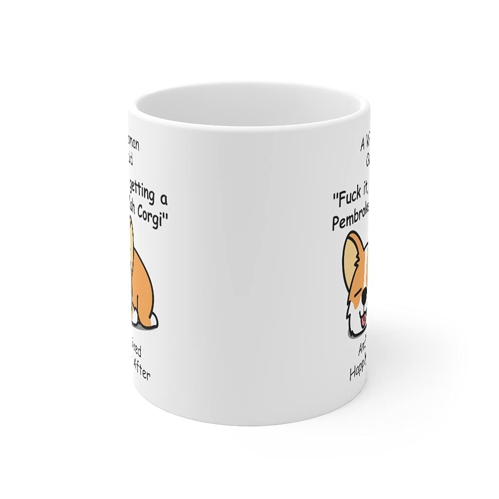 Funny Lazy Pembroke Welsh Corgi Dog Mom Gifts For Women Puppy Lovers Mother 'S Day 2024 A Wise Woman Once Said Coffee Mug With F