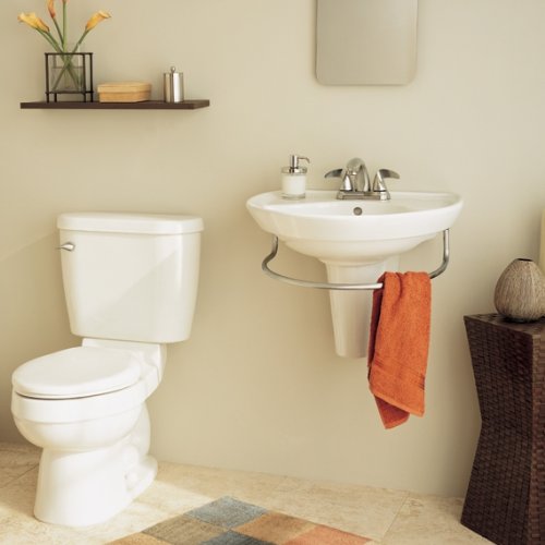 American Standard 3520000.295 Ravenna Pedestal Towel BAR ONLY BN  Satin Nickel  19.31'' Length x 21.25'' Width x 4.37'' Height