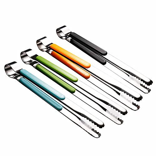 4Pcs Stainless Steel Kitchen Tongs, Serving Tongs For Cooking, 10'' Metal Food Tongs With Non-Slip Comfort Grip, Non-Stick Cooki