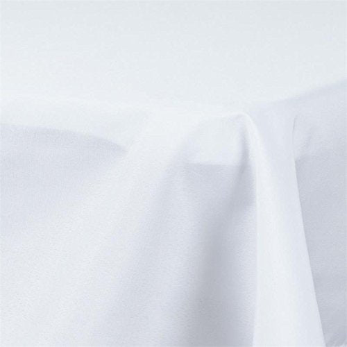Balsacircle 90X132-Inch White Rectangle Polyester Tablecloth Table Cover Linens For Wedding Party Events Kitchen Dining