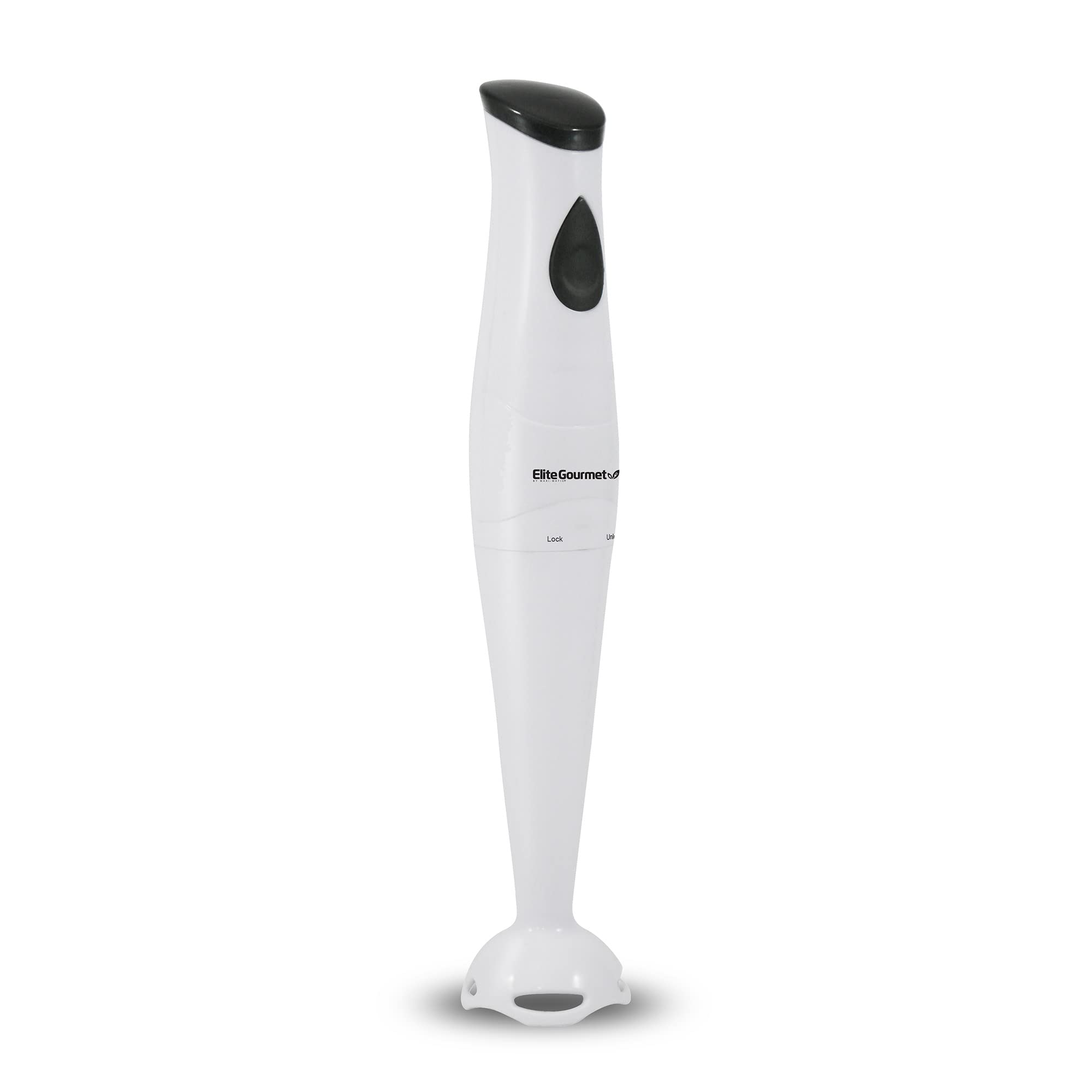 Elite Gourmet Ehb-2425X Electric Immersion Hand Blender, Mixer, Chopper, 1-Touch Control Multi Purpose Electric Immersion Stick,