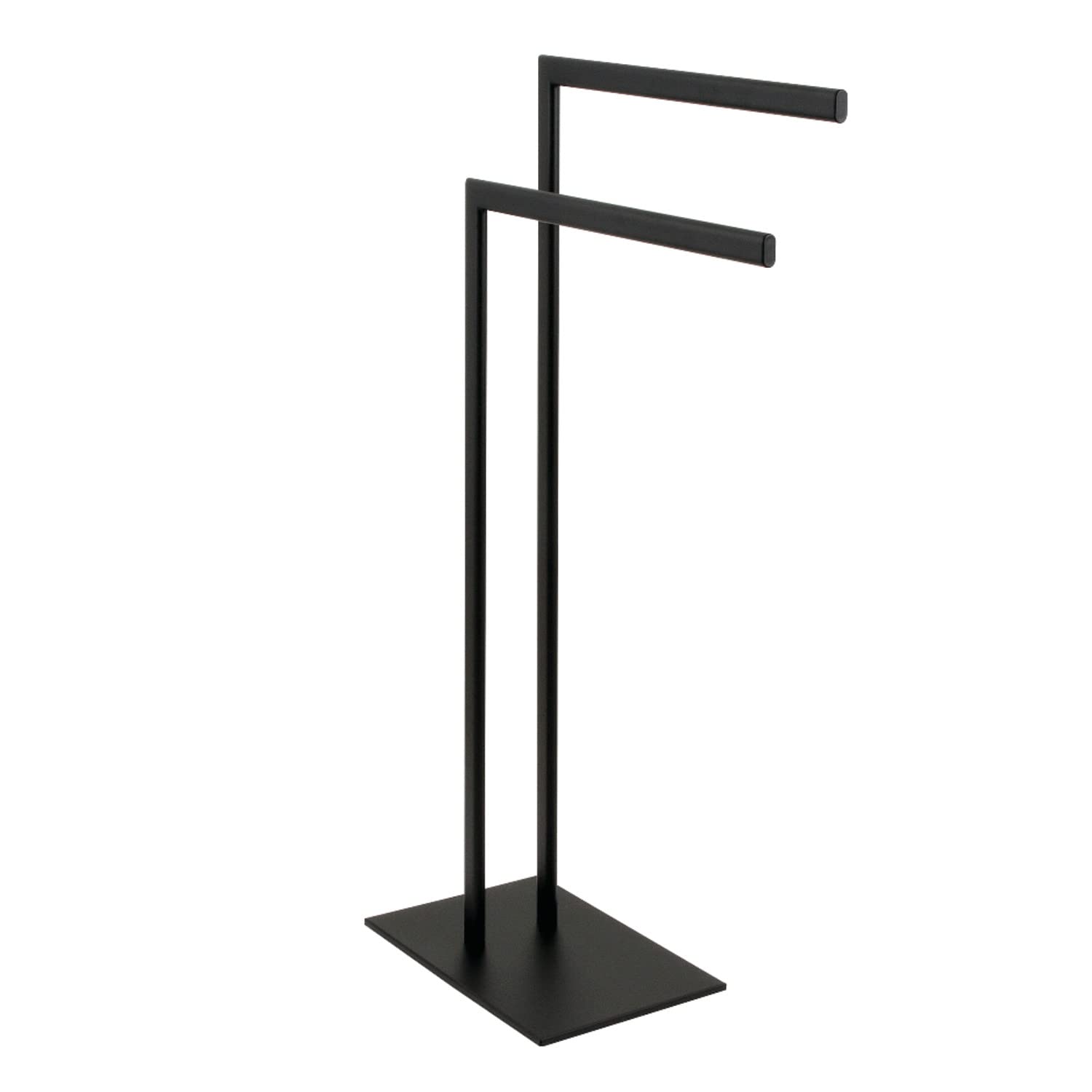 Kingston Brass SCC3090 Edenscape Pedestal Dual Towel Rack, Matte Black