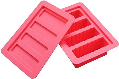 Pizety Large Silicone Butter Molds With 4 Cavities Silicone Butter Mold Maker, Pudding And Jello Mold, Cheesecake, Bar, Candy, C