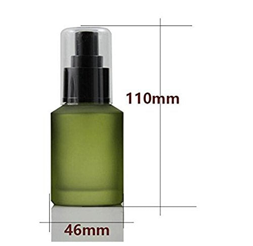 Ericotry 1Pc 60Ml / 2 Ounce Empty Upscale Glass Refillable Lotion Pump Bottle For Cosmetic Make Up Cream Liquid Gels Serums Sepa