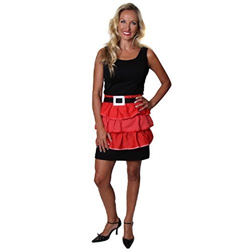 North Pole Novelties Mrs. Santa Ruffle Apron, Small
