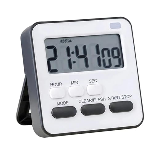 Aerys Digital Kitchen Timer & Stopwatch, Large Digit Countdown, Loud Alarm With Back Stand, Ideal For Cooking, Baking, Study Tab