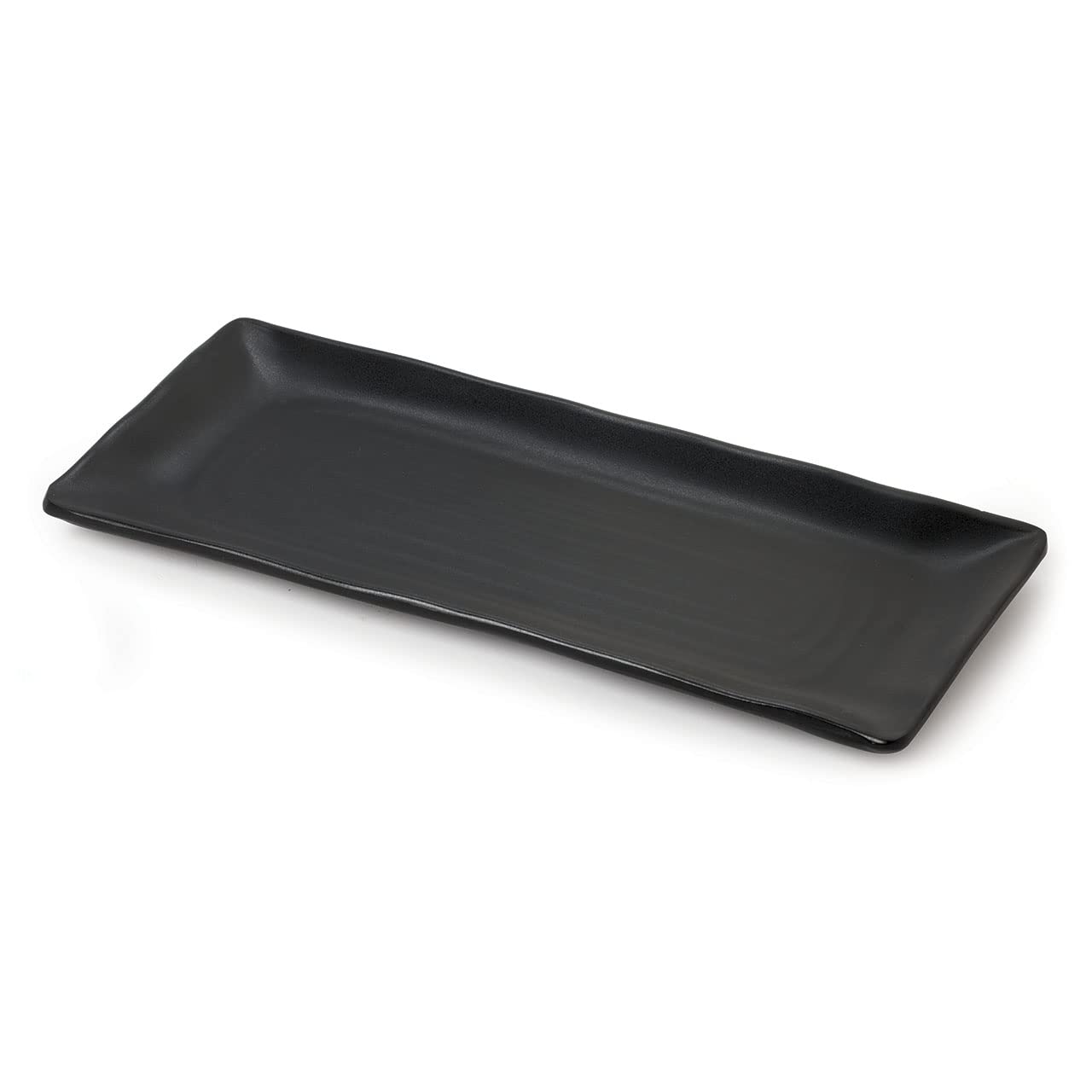 G.E.T. RP-1253-BK-EC 12 x 5.25 Rectangular Platter, Nara, Black, Large, Pack of 4