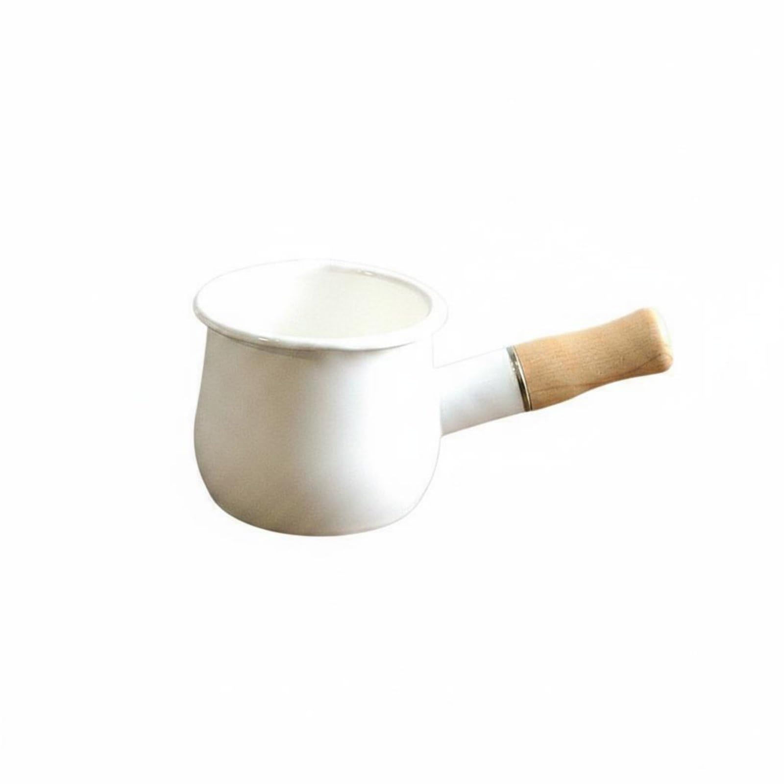 Heavenglow Easy To Pour 500 Ml Mini Pot Compact Size Enameled Butter Pot Fast Heating Enamel Saucepan Taste Neutral For Breakfas