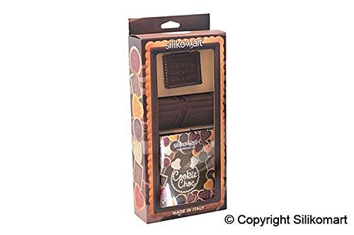 Silikomart 22.161.77.0065 Kit for Preparing Biscuits Topped with Chocolate  Brown and White