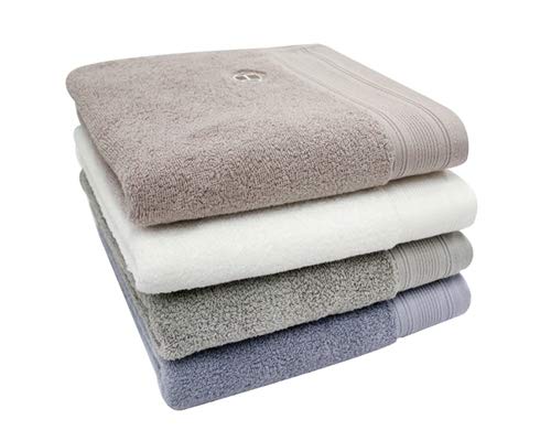 SONGWOL Hotel Collection Premium Large Face Towels (Set of 4)  20 X 40 inch  470 GSM  Absorbent Combed Cotton Fabric  Cross Hemmed  Made in Korea (4 Color Mix)