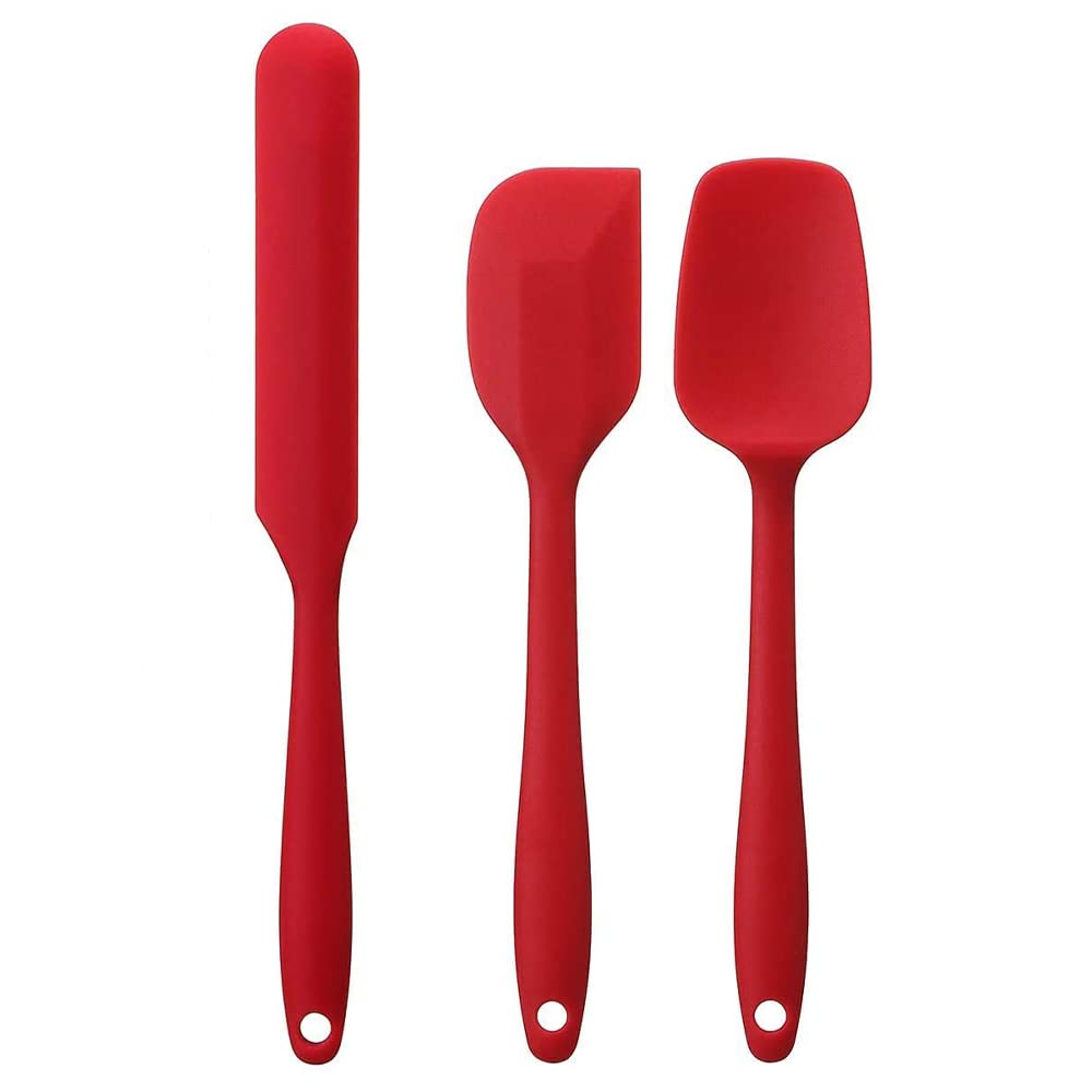 Fs Cool 3 Pcs Silicone Spatula Set Spatula Heat Resistant NonScratch Kitchen Turner NonStick Spatula For Scraping And Mixing 