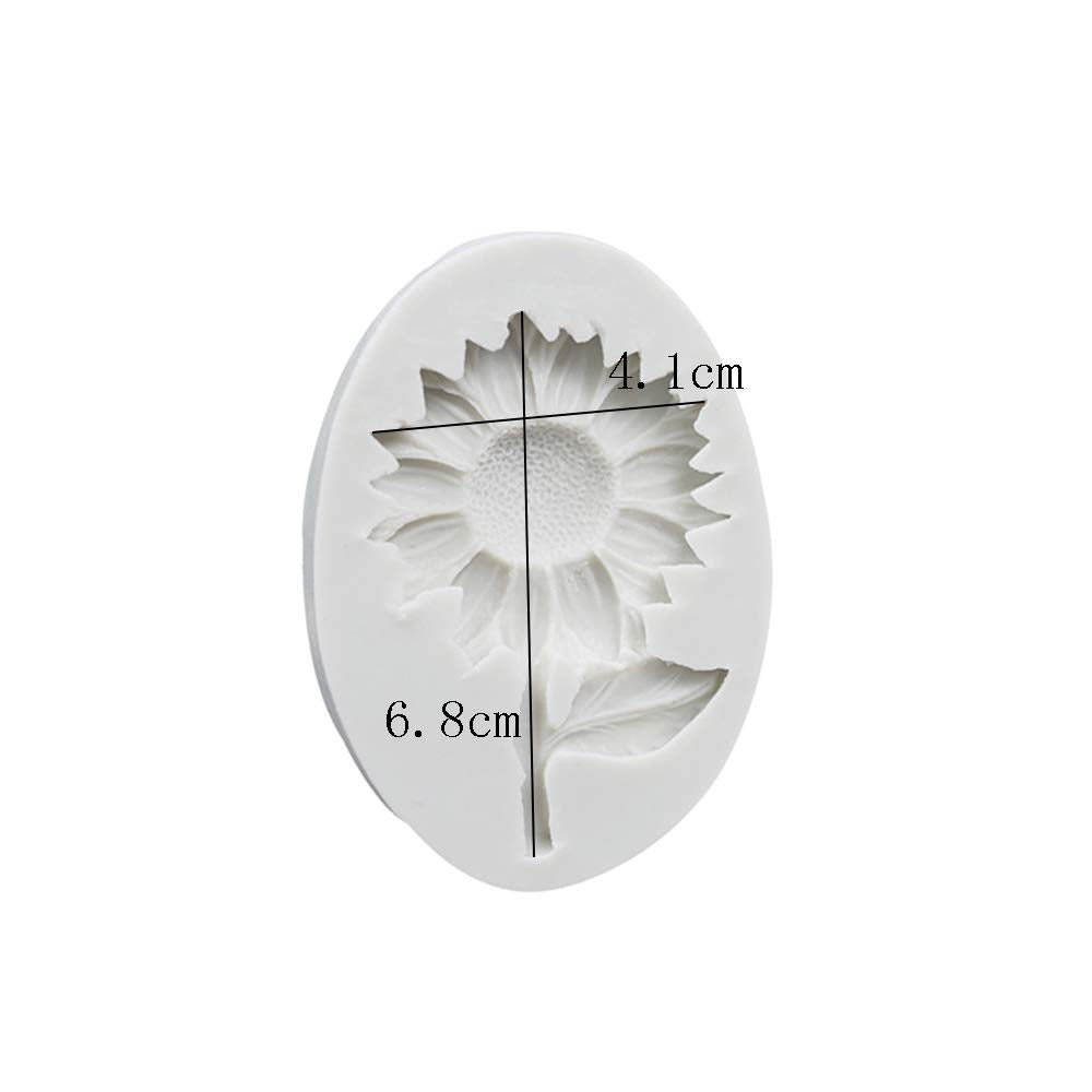 1 Piece Sunflower Cake Fondant Molds, Sun Flower Silicone Chocolate Candy Sugar Craft Gum Paste Mold For Baby Shower Cake Cupcak