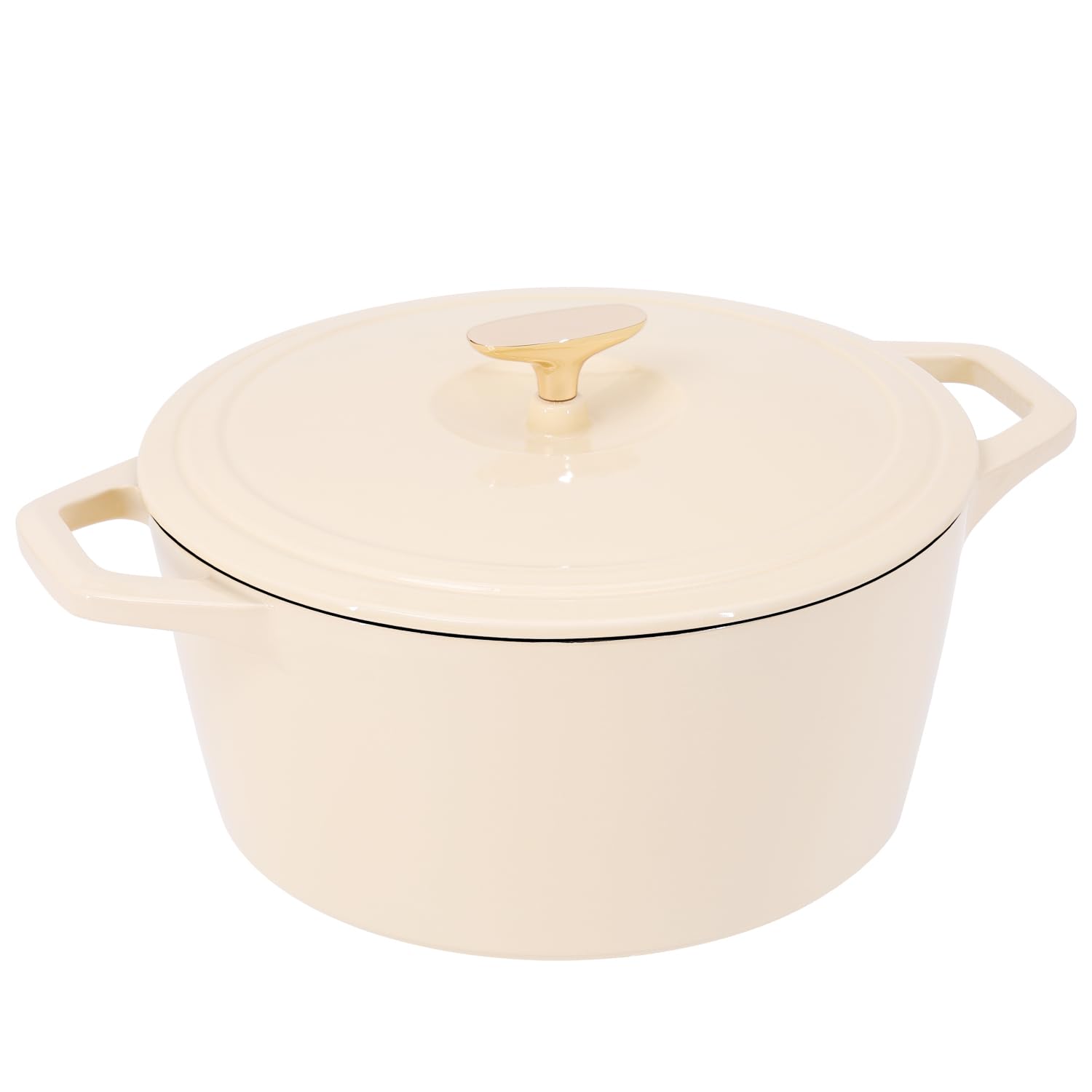 Flavehc Dutch Oven Pot With Lid Cast Iron Dutch Oven For Bread Baking 4.5Qt Enameled Dutch Oven With Lid For Sourdough,Cheesecol