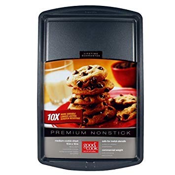 Good Cook Premium Nonstick 15'' X 10'' Medium Cookie Sheet, 4 Pack