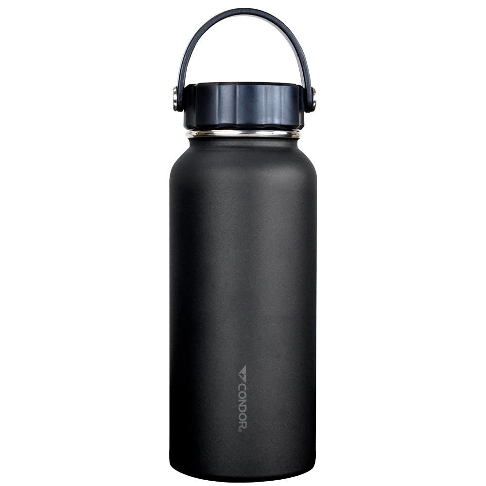 Condor Vacuum Sealed Thermal Bottle (Black, 32 Oz)