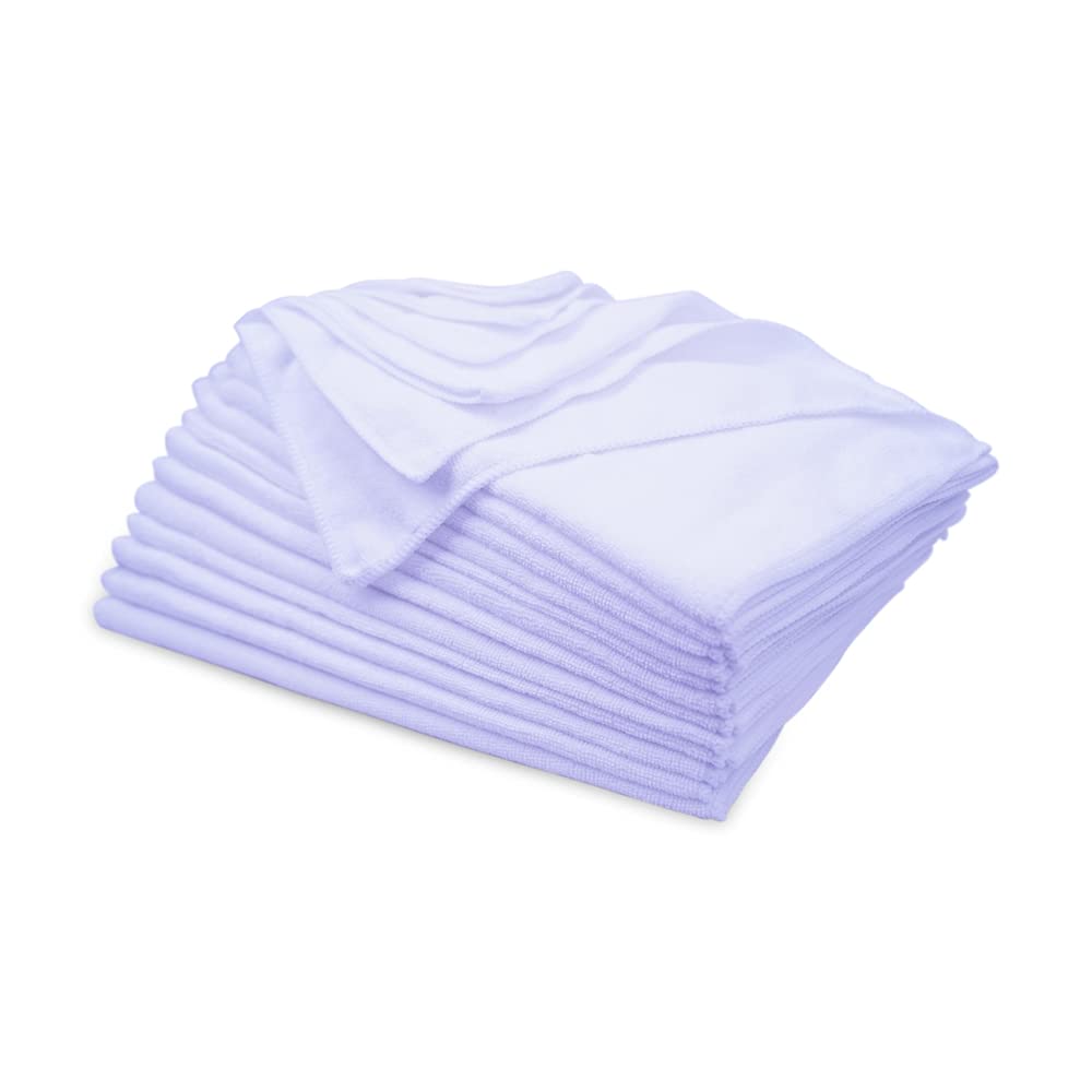 HUINI 12 Pcs Microfiber Hair Drying Towels 14 X 30 Inches (White)