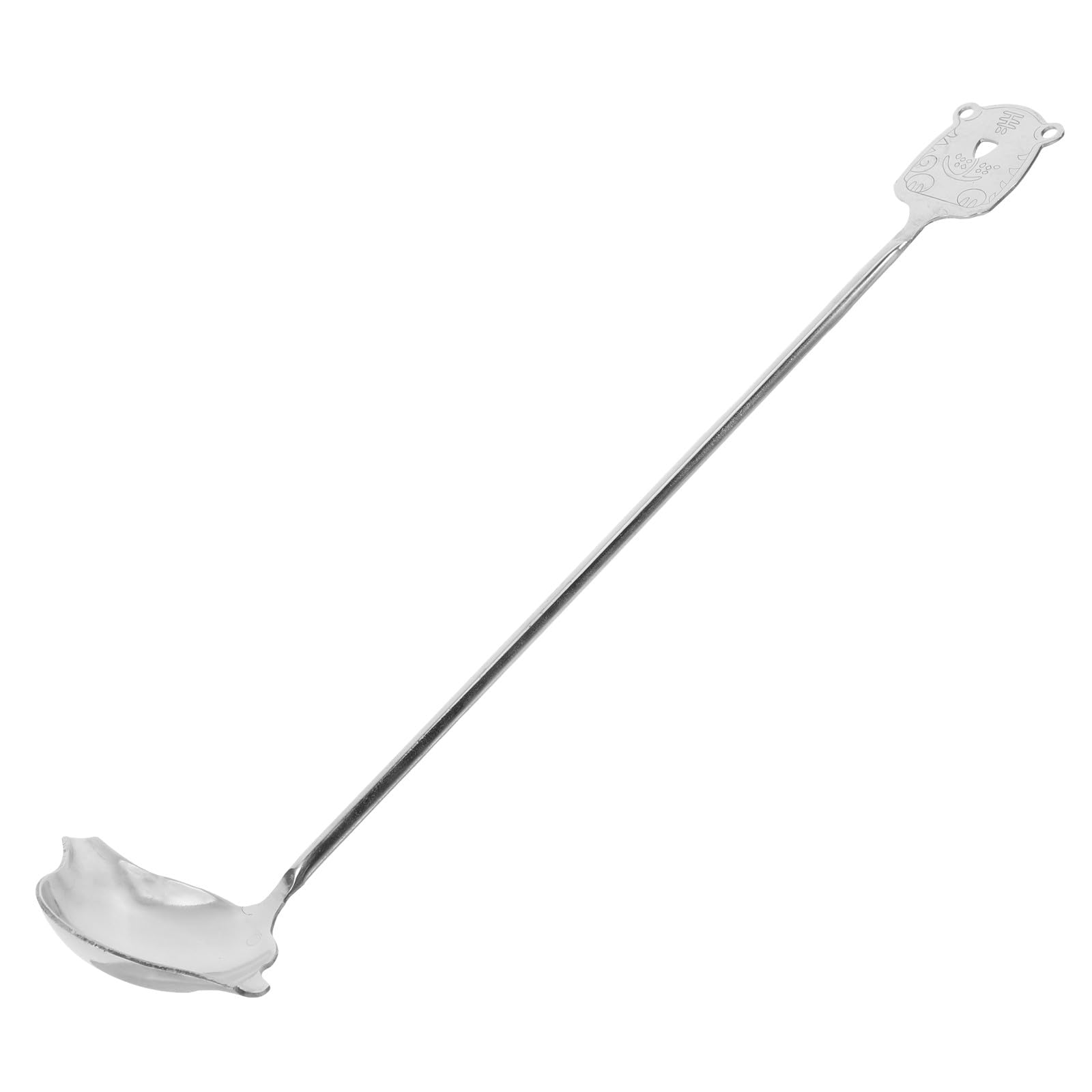 Stainless Steel Sauce Ladle Silver with Spout, Long Handle