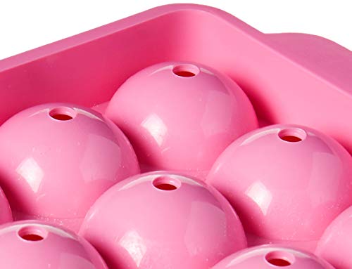 Hutzler Ice Ball Tray, 24 Balls, Pink