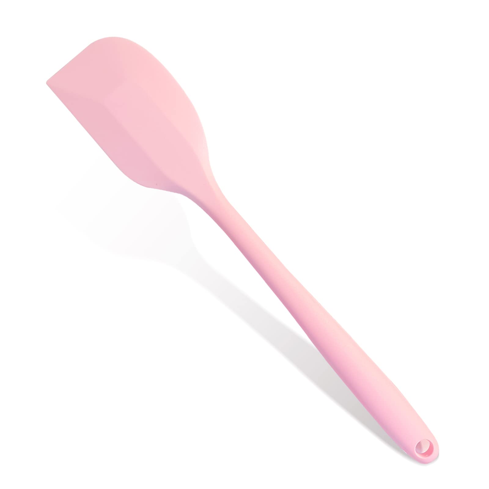 Pink Rubber Spatula For Kitchen Use, 10.8In Silicone Spatulas For Cooking Heat Resistant, Flexible Small Kitchen Spatula For Kit