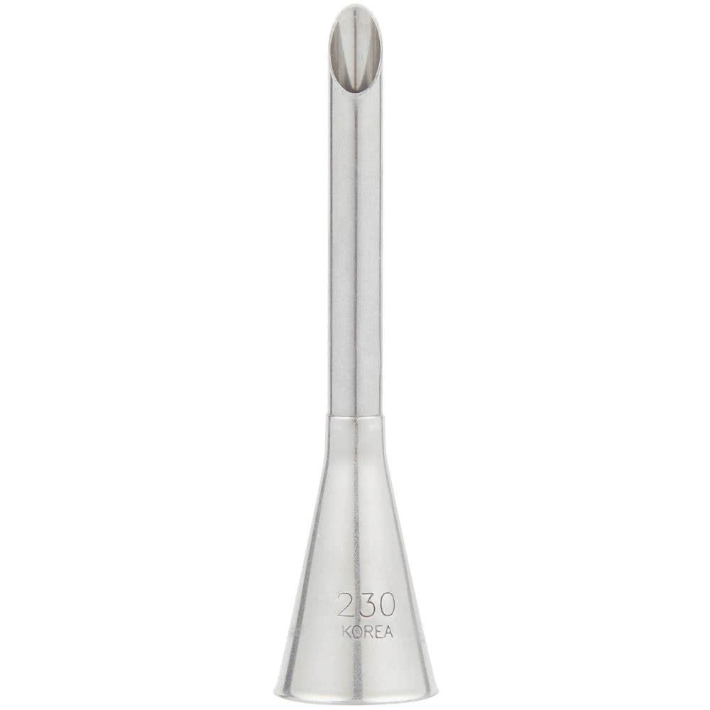 Ateco 230 2 7/8'' Bismark Metal Piping Tip - Great For Filling Donuts, Cupcakes, Elclairs, And Other Pastries
