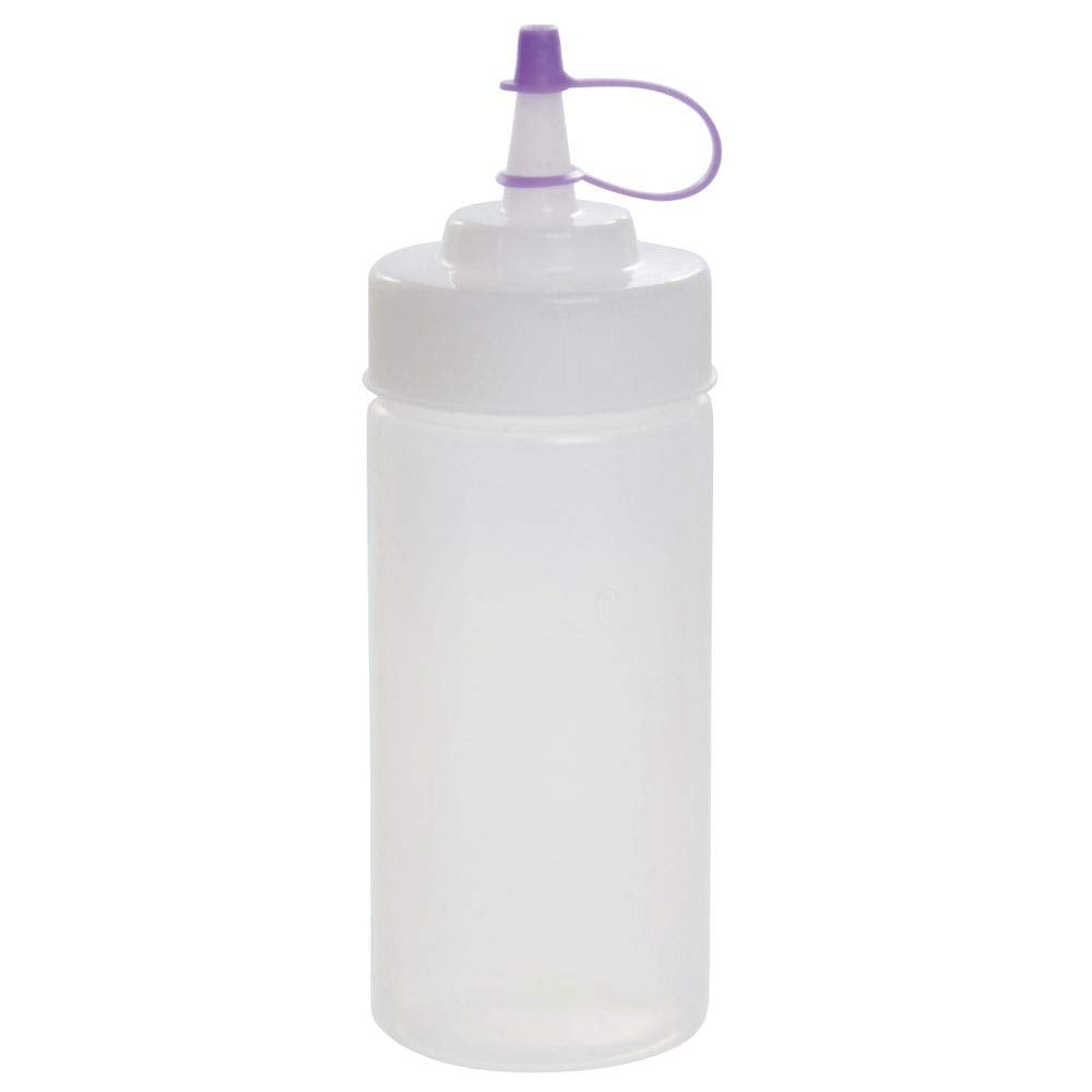 Tablecraft 8 Oz Clear Polyethylene Widemouth Squeeze Bottle - 2 1/4'' Dia X 6 3/4'' H