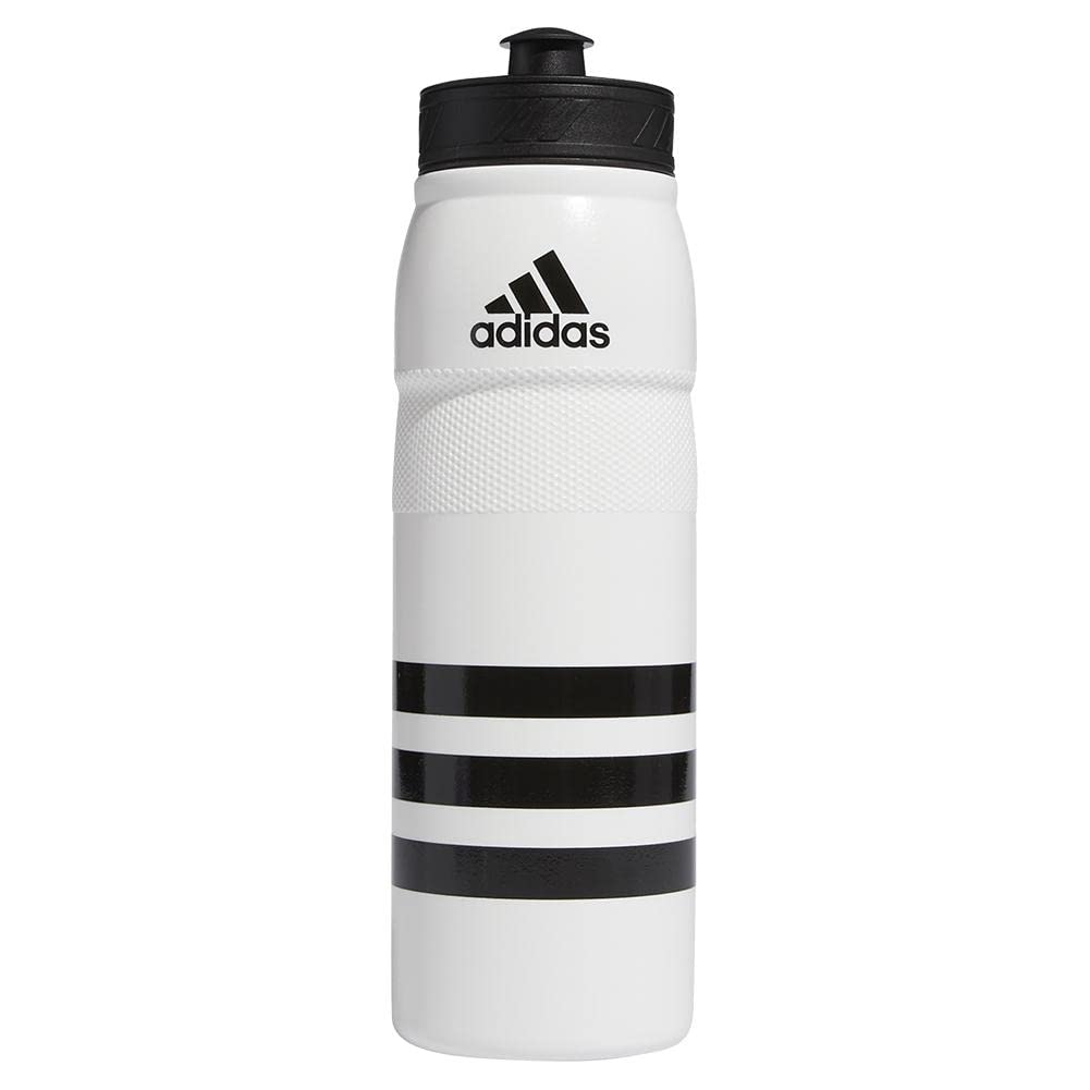 adidas 750 Ml (28 Oz) Stadium Refillable Plastic Sport Water Bottle  White/Black  One Size