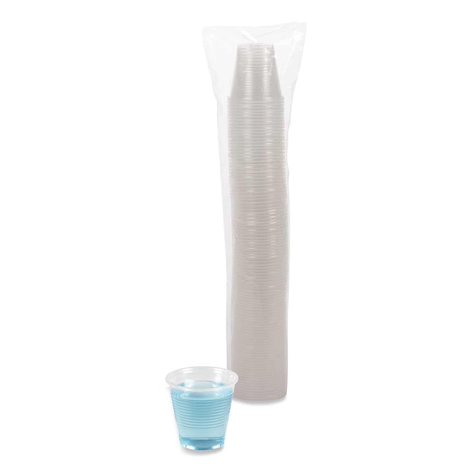 Boardwalk Transcup5Ct Translucent Plastic Cold Cups, 5Oz, 100/Bag, 25 Bags/Carton